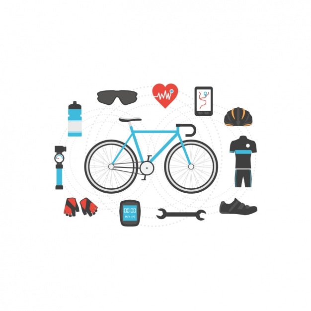 Kostenlose Vektor radfahren design-elemente