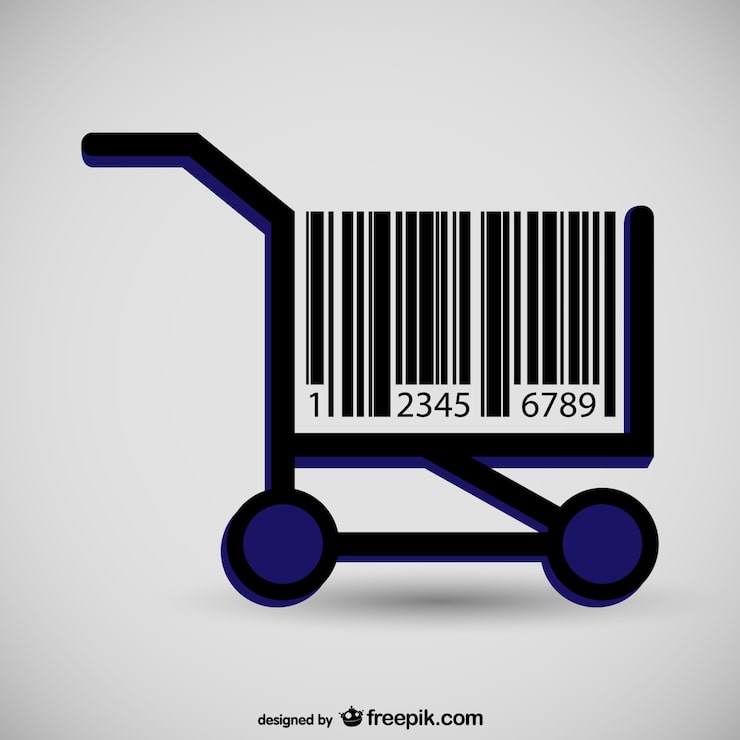 Kostenlose Vektor supermarkt-chart barcode-konzept