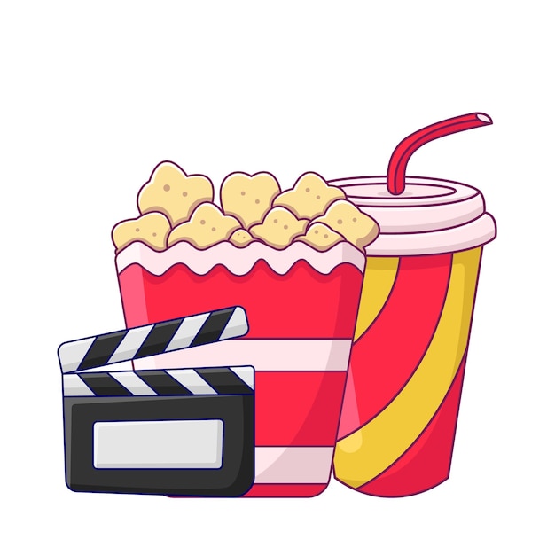 Vektor abbildung von popcorn