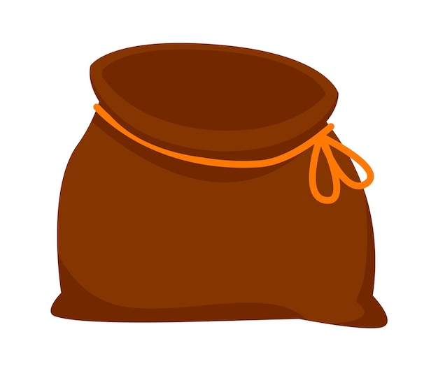 Vektor alte geöffnete tasche oder sack-vektor-illustration