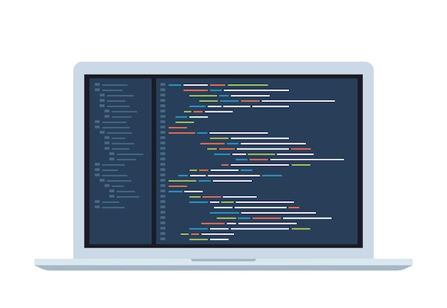 Vektor computer-software-codierungsvektorkonzept programmier-codierungsskript java digitaler programmcode