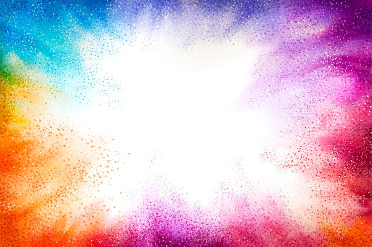 Vektor explodierender bunter puderhintergrund für designzwecke