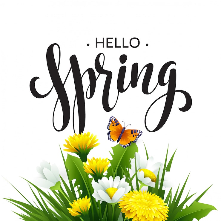 Vektor inschrift frühlingszeit