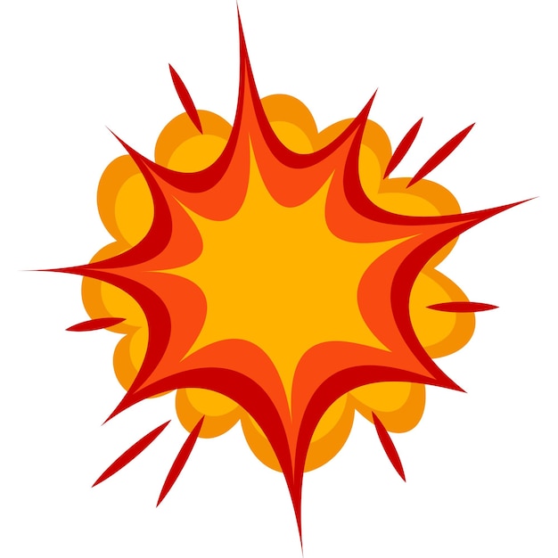 Vektor komischer explosionseffekt