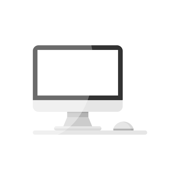 Vektor personal computer im flachen stil