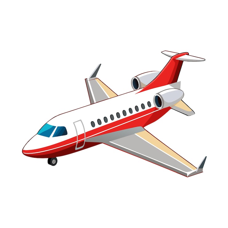 Vektor realistisches flugzeugvektor-illustrationskonzept