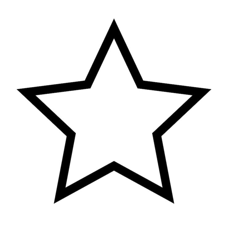 Vektor stern-symbol-schaltfläche stern-umriss-design-element