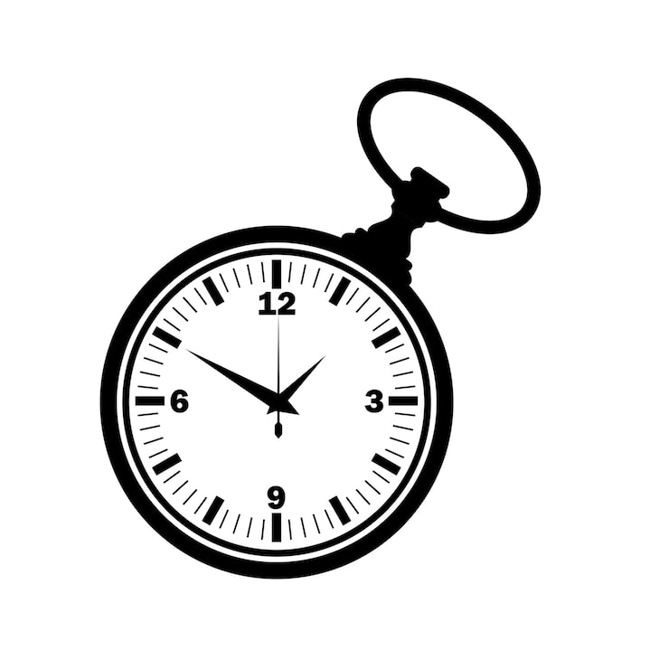 Taschenuhr-Silhouette