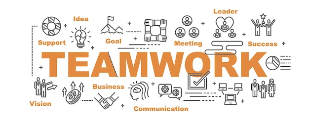 Vektor teamwork-vektor-banner