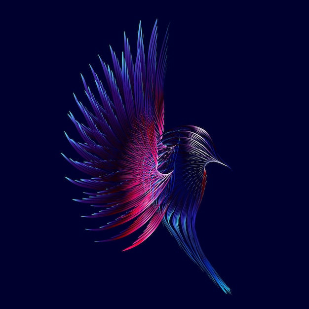 Vektor barevná ilustrace ptáka premium vector