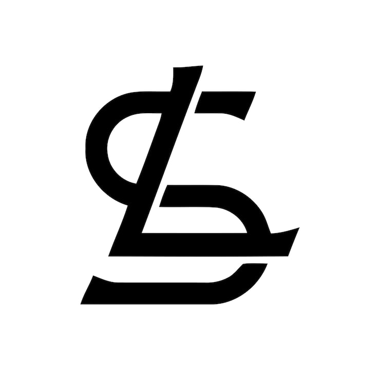 Vektor černobílé logo s písmenem s