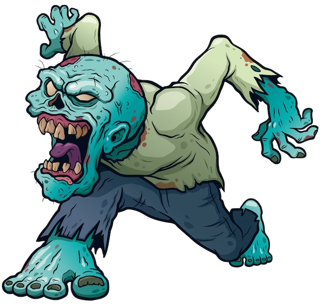 Vektor kreslený zombie