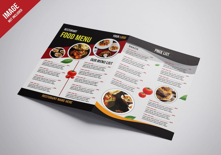 Vektor profesionální šablona designu menu restaurace