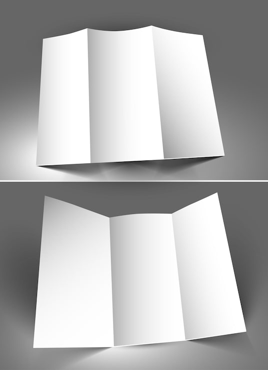 Vektor trifold mock up & návrh brožury