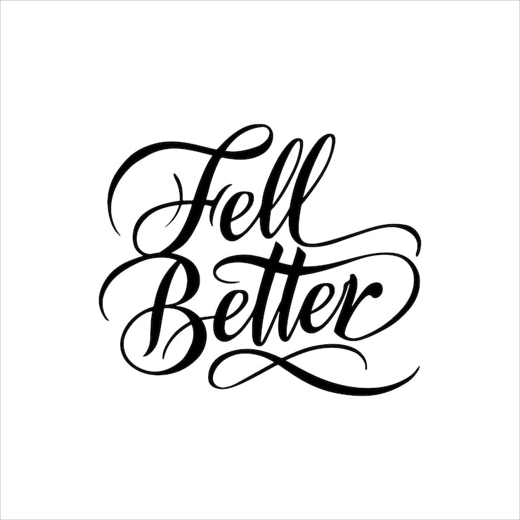 Vektor vektorová ilustrace textu typografie feel better