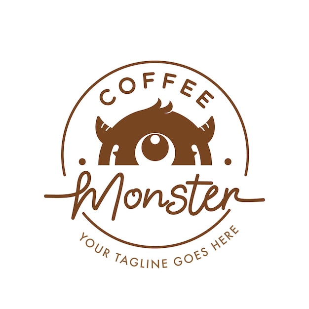 Zdarma Vektor logo coffee monster