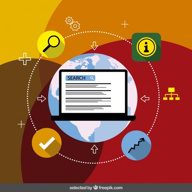Zdarma Vektor seo infografika