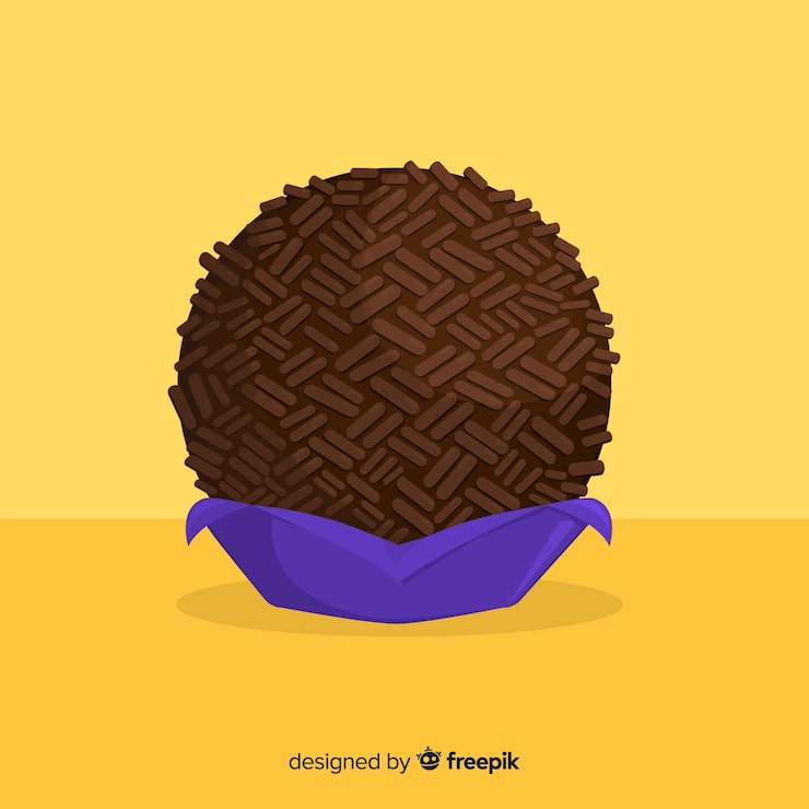 Vetor grátis brigadeiro fundo plano