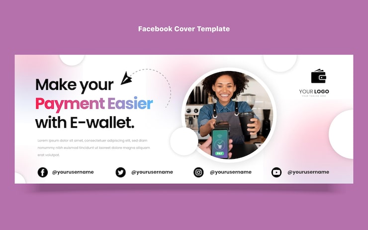 Vetor grátis capa do facebook com tecnologia mínima de design plano