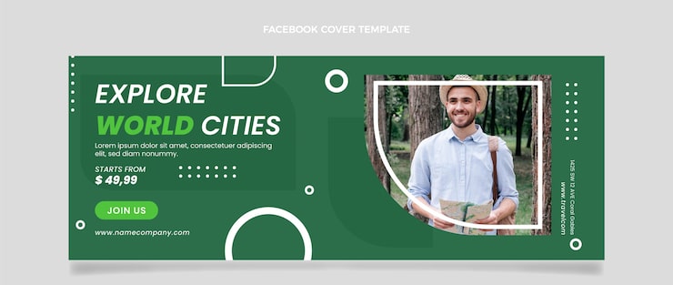Vetor grátis capa do facebook de viagens em estilo simples