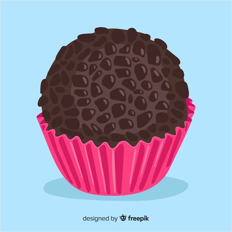 Vetor grátis composição brigadeiro tradicional