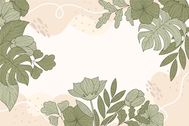 Vetor grátis fundo de desenho floral linear