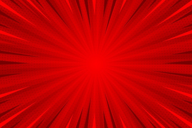 Vetor grátis fundo de estilo cômico vermelho de design plano
