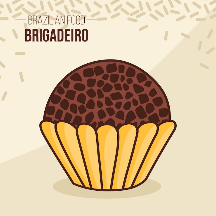 Vetor brigadeiro brasil brasil comida brasileira de chocolate