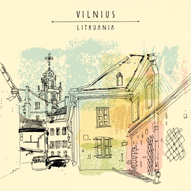 Vettore gratuito background design vilnius