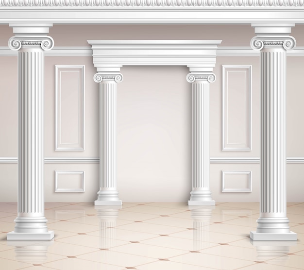 Vettore gratuito design hall classico