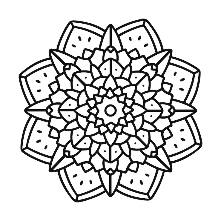 Vettore gratuito disegno di mandala