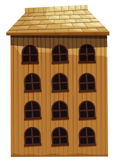 Vettore gratuito edificio in legno