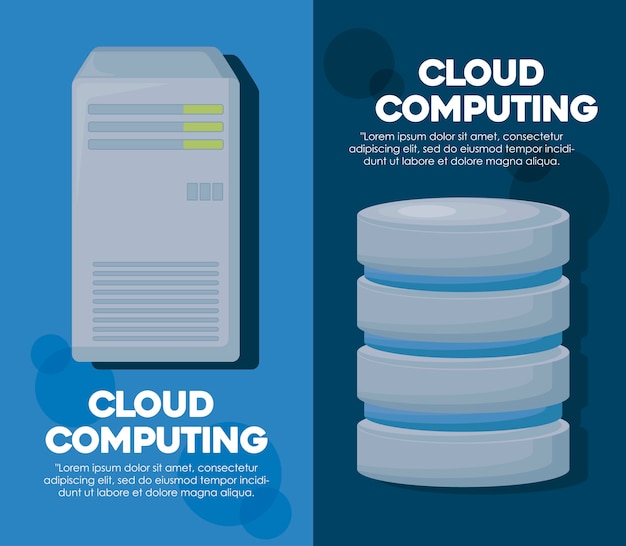 Vettore gratuito il cloud computing