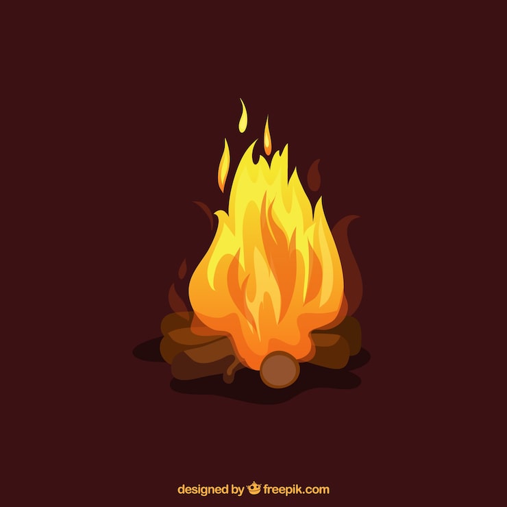 Vettore gratuito illustrazione del fuoco