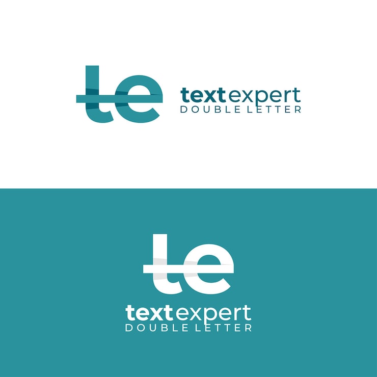 Vettore gratuito la lettera t e la lettera e combinano il logo 3d