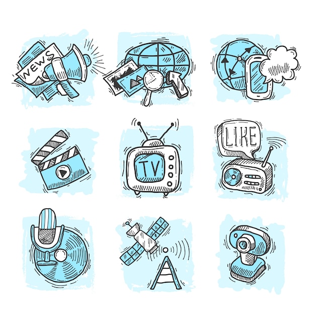 Vettore gratuito media design concepts