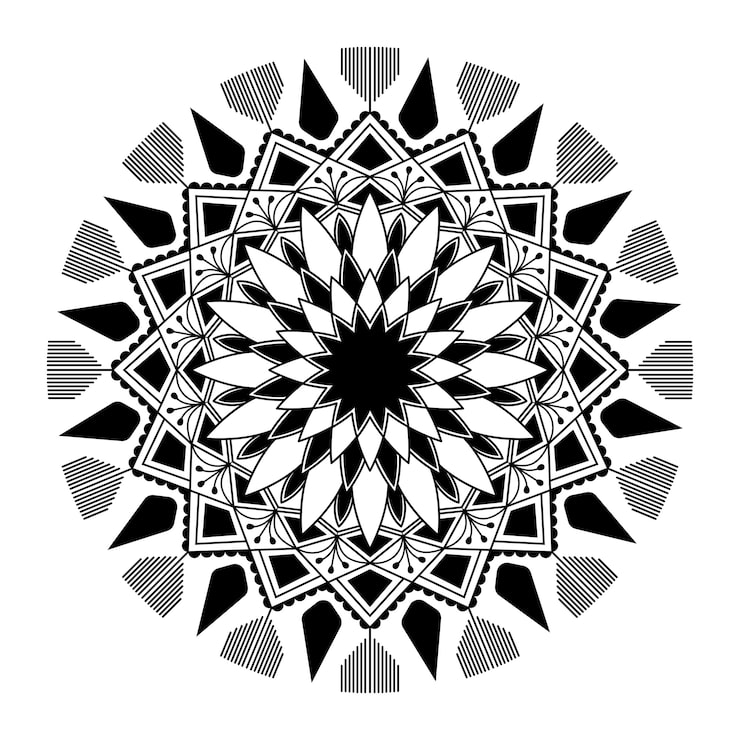 Vettore gratuito modello mandala spirituale