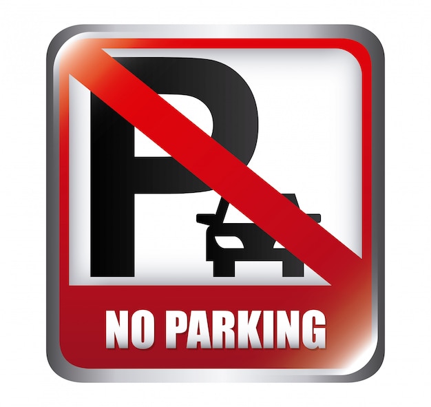 Vettore gratuito nessun parcheggio design