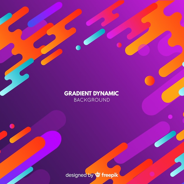 Vettore gratuito sfondio gradiente con forme dinamiche
