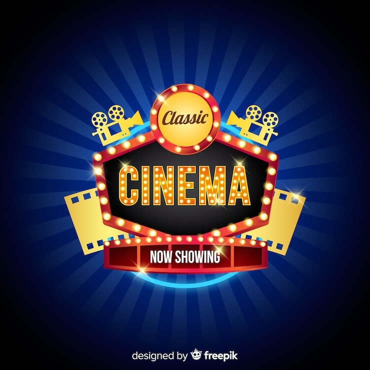 Vettore gratuito sfondo classico del cinema