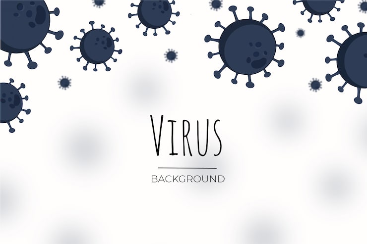 Vettore gratuito sfondo del virus