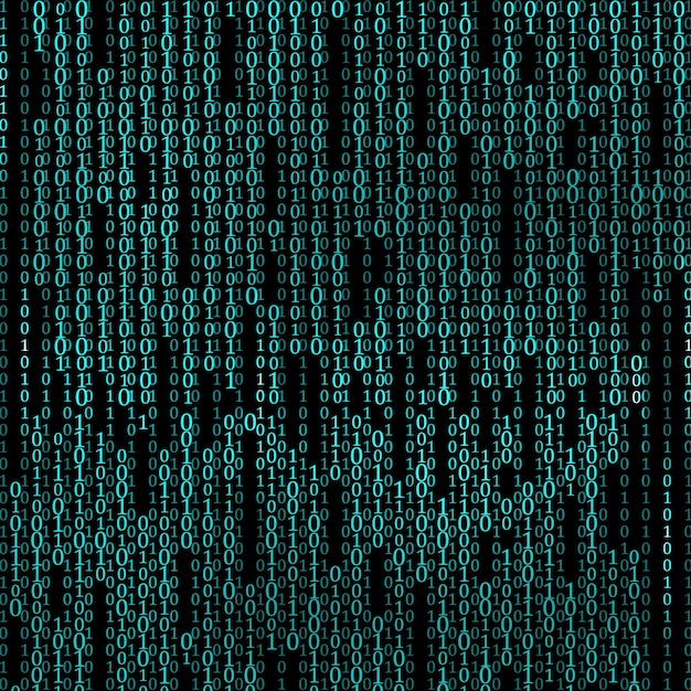 Vettore abstract matrix background binary computer code coding hacker concept illustrazione di sfondo vettoriale