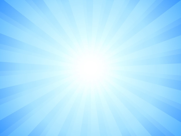 Vettore cielo blu e sole