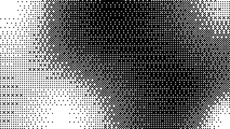 Vettore effetto bitmap mezzatinta texture gradiente pixel punto