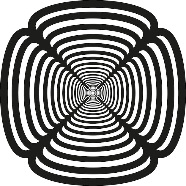 Vettore forma di linea illusoria