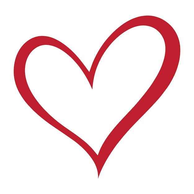 Vettore iconica di cornice a cuore vettoriale rossa