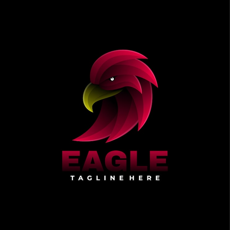 Vettore logo eagle gradient style.