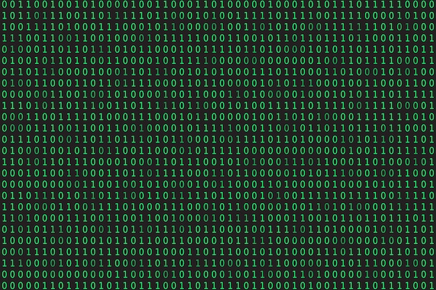 Vettore matrice di codifica binaria di programmazione verde