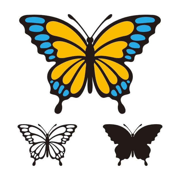 Vettore modello di logo vettoriale farfalla