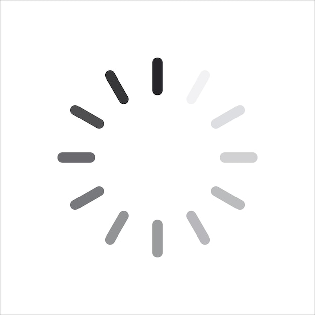 Vettore screen load progress wait circle symbol web buffer loader sign design template vector